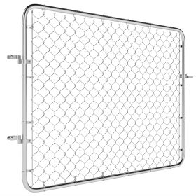 Outsunny Garden Gate Chain Link Fence Gate, Galvanized Steel Garden Door for Yard Entrance Way, 47.2" x 70.9", Silver