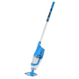 Pool Vacuum 26 GPM Rechargeable Pool Cleaner Max. 1H with Extension Pole