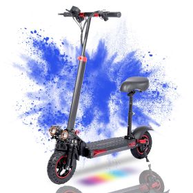 WHOSU 1200W High-Power Electric Scooter with Seat - 34 MPH Max Speed, 33 Mile Range, 11" Off-Road Tires, 4 Brake System, Fast E-Scooter for Adult