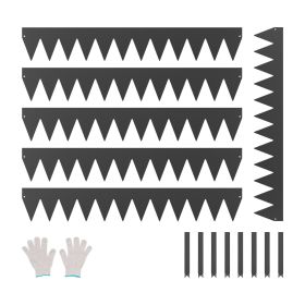 Steel Landscape Edging 6 Packs 40 x 6in Rust-Resistant Garden Edging Border Black