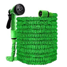 Expanding Expandable Flexible Garden Water Hose w Spray Nozzle 25, 50, 75, 100FT (Color: Green, Item Length: 75 ft)