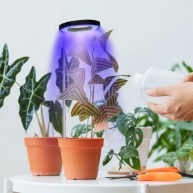 Plant Grow Light LED Full Spectrum Circle Growing Lamp with 3/9/12Hours Auto Timer Setting 9 Dimmable Brightness Height Adjustable for Indoor Pla (Lighting Color: RedBlue)