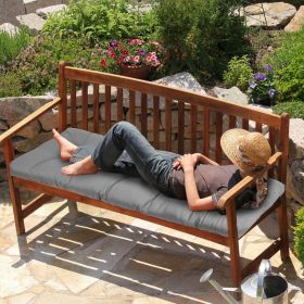 Bench Seat Cushion For Indoor Outdoor Furniture Non Slip Long Chair Cushion with Ties Strap Waterproof Swing Cushion 51.18x19.68IN For Garden Pat (Type: Normal_8_LGrey)