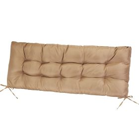 Bench Seat Cushion For Indoor Outdoor Furniture Non Slip Long Chair Cushion with Ties Strap Waterproof Swing Cushion 51.18x19.68IN For Garden Pat (Type: Waterproof_8_Khaki)